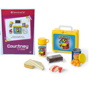 American Girl Doll COURTNEY PAC MAN School LUNCH BOX SET Sandwich Thermos Food